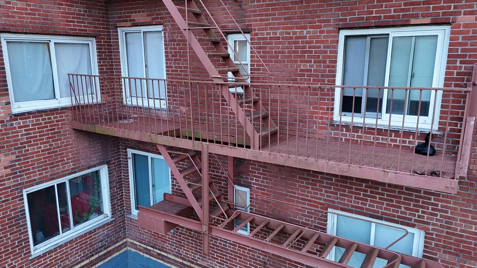 Drone field photograph, plate 006, 2026-01-12, New Jersey fire escape inspection by Oyster Fire Escape Inspections